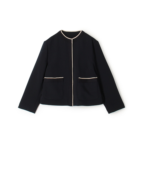 新品未使用　Ballsey ニットコンビダブルクロス クルーネックジャケット □ニットコンビダブルクロス クルーネックジャケット