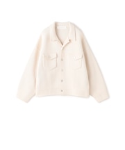 コットンポリエステルミラノリブ ブルゾン