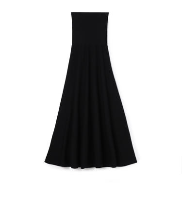 ストレッチコットン フレアマキシスカート