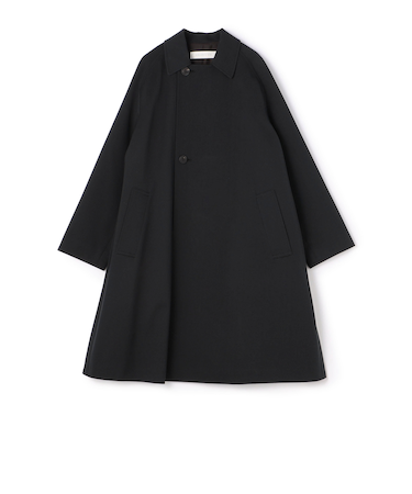 コットンウールギャバジン ロングマリンコート