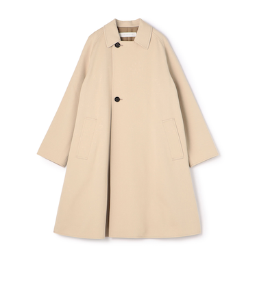 コットンウールギャバジン ロングマリンコート