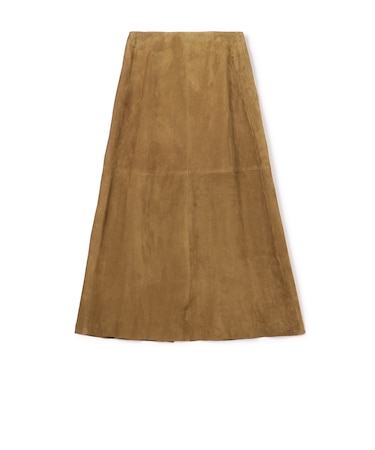 ゴートスウェード Aラインスカート