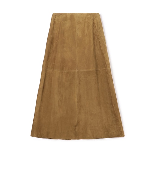 ゴートスウェード Aラインスカート