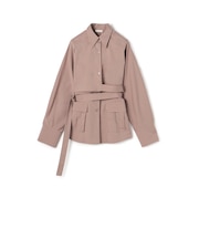 コットンストレッチポプリン レイヤードシャツ