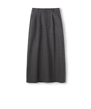 ウォッシャブルギャバジン Iラインマキシスカート