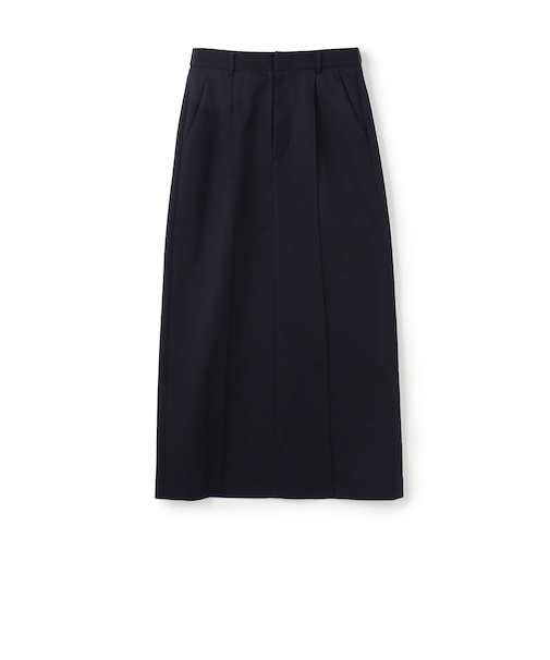 ウォッシャブルギャバジン Iラインマキシスカート