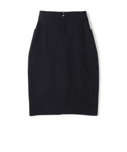 ミラノリブ コクーンミディスカート