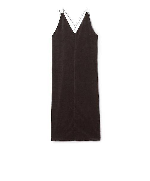 コットンポリエステルベロア キャミソールワンピース