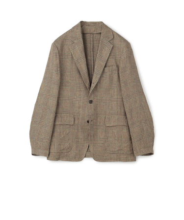 アイリッシュリネン シングルブレステッド 3Bジャケット