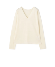 シルク Vネックプルオーバー