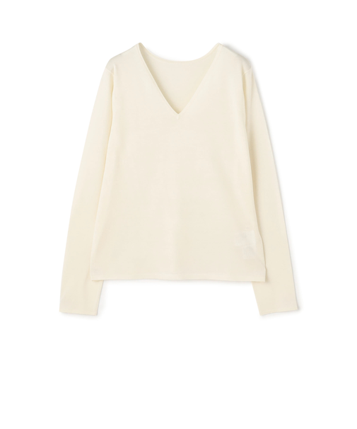 シルク Vネックプルオーバー