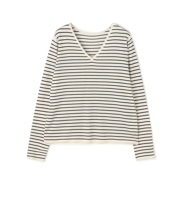 シルク Vネックプルオーバー