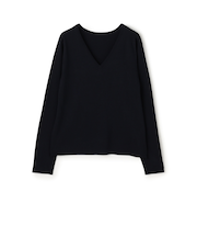 シルク Vネックプルオーバー