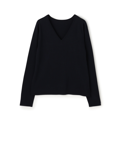 シルク Vネックプルオーバー