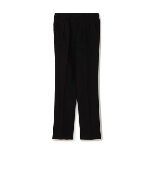 コットン 2プリーツ ストレート スラックス