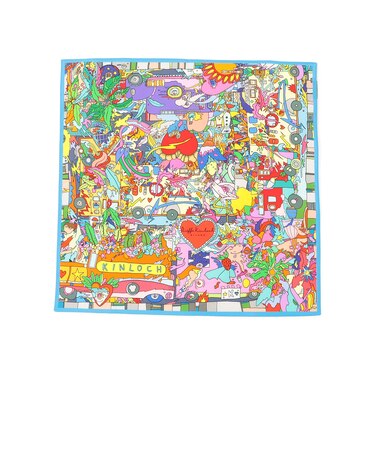 Kinloch コットン プリント ハンカチ