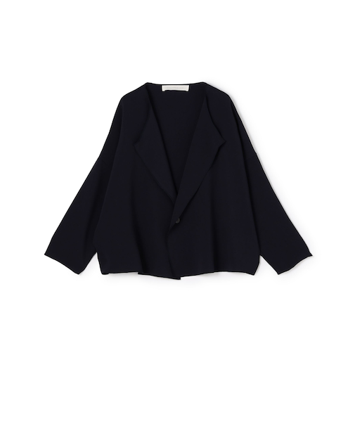 トリアセテートポリエステルダブルクロス カラーレスワイドジャケット