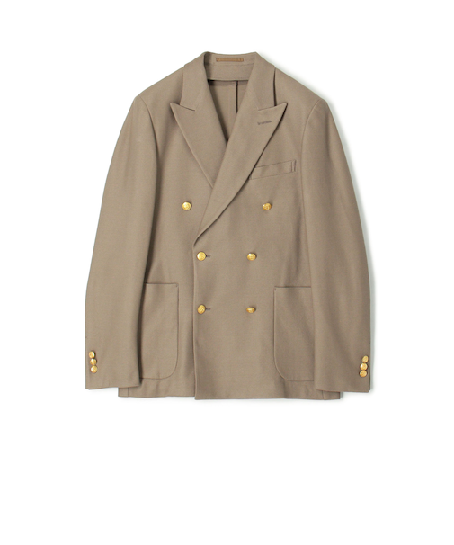 コットンダブルニット ダブルブレステッド6Bブレザー DONDY