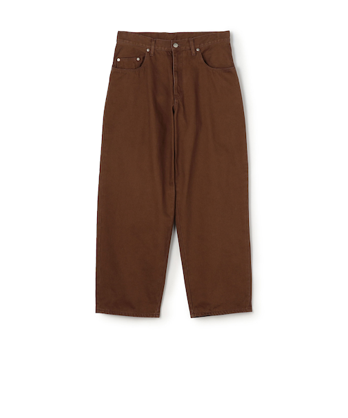 サンフェードデニム セミワイドパンツ