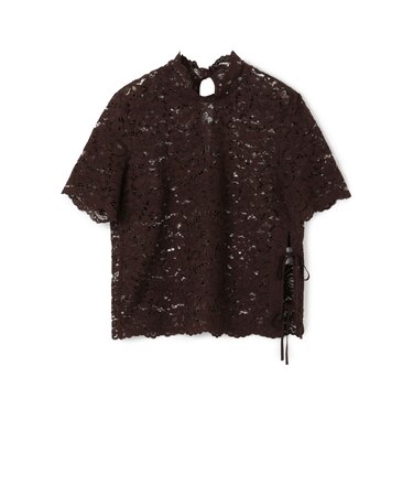 BAUM UND PFERDGARTEN MIAH ハーフスリーブレースシャツ