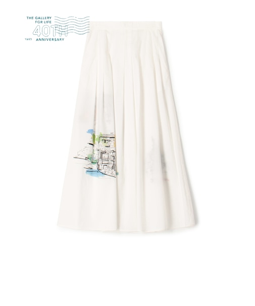 Landscape Embroidery Skirt