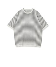 TOMORROWLAND Tricot シーアイランドコットン ハーフスリーブクルーネックニット