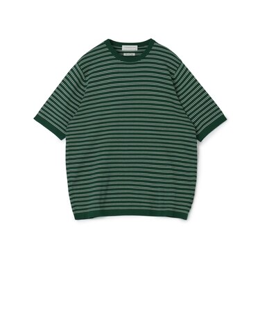 TOMORROWLAND Tricot シーアイランドコットン ハーフスリーブクルーネックニット
