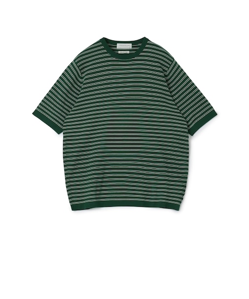 TOMORROWLAND Tricot シーアイランドコットン ハーフスリーブクルーネックニット