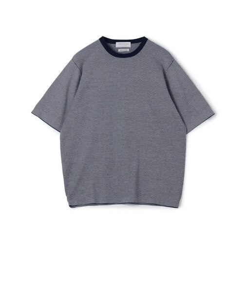 TOMORROWLAND Tricot シーアイランドコットン ハーフスリーブクルーネックニット