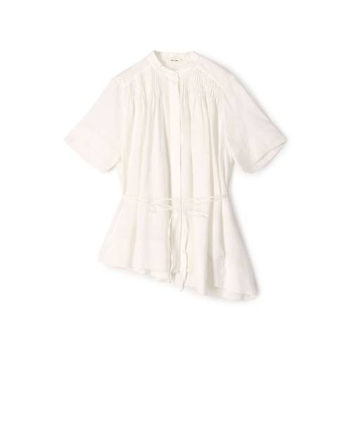 レーヨンシルククロス アシンメトリーヘムブラウス｜トゥモロ－ランド