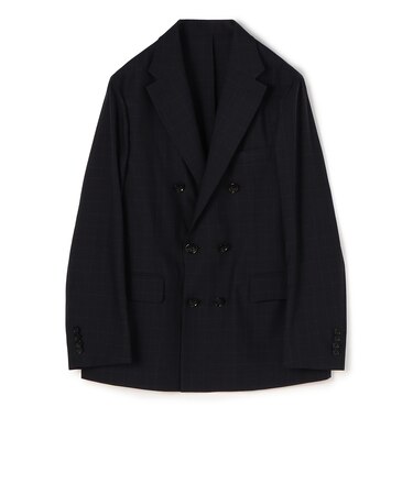ウールシルク ダブルブレステッド 6Bジャケット