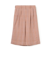 レーヨンリネン グレンチェックハーフパンツ