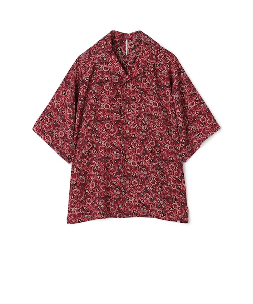 【別注】m's braque ポリエステル オープンカラー ハーフスリーブシャツ
