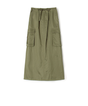 コットンレーヨンモールスキン カーゴマキシスカート