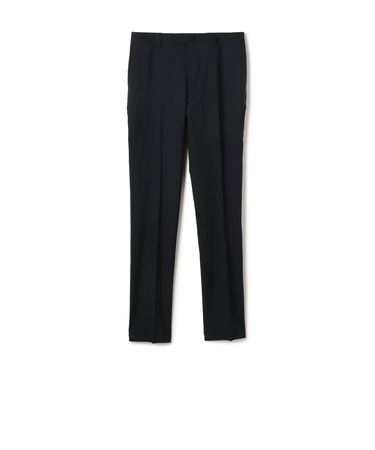 Super120'sウールポリエステル ノープリーツスリムスラックス