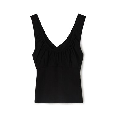 リネンツイル バッククロスタンクトップ