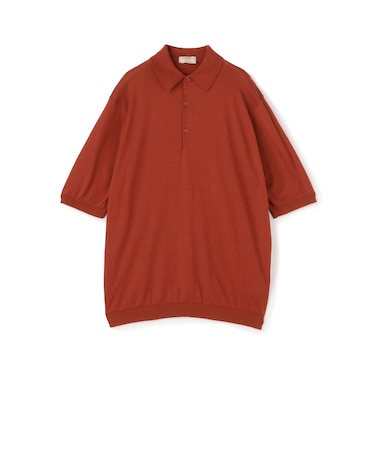 【WEB先行予約・別注】JOHN SMEDLEY コットン ポロカラーニット