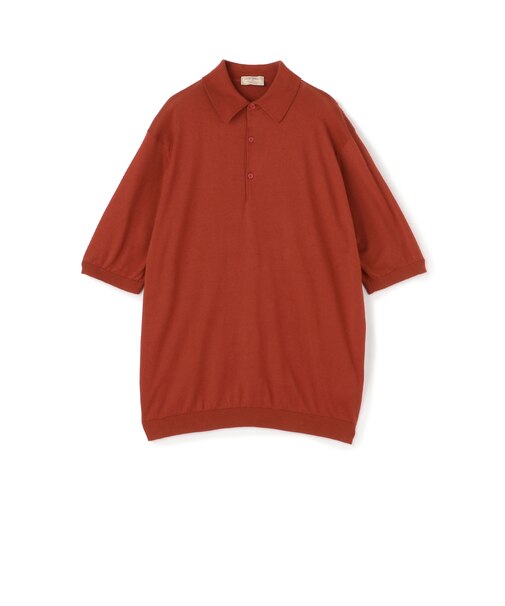 【WEB先行予約・別注】JOHN SMEDLEY コットン ポロカラーニット
