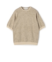 TOMORROWLAND tricot ペイズリー柄 コットンハーフスリーブ ニット