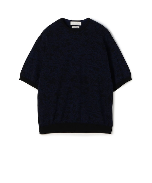 TOMORROWLAND tricot ペイズリー柄 コットンハーフスリーブ ニット