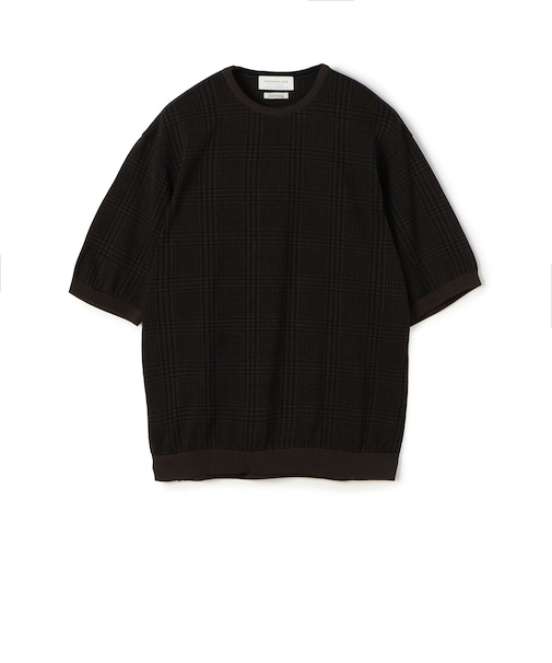 TOMORROWLAND tricot チェック柄 コットンハーフスリーブ ニット