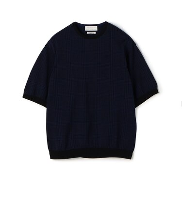 TOMORROWLAND tricot チェック柄 コットンハーフスリーブ ニット