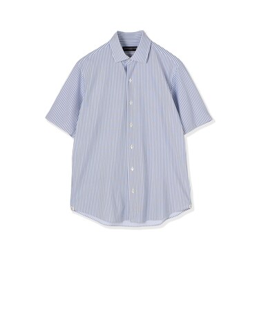 ナイロンポリエステル ワイドスプレッドカラー ハーフスリーブシャツ CANCLINI