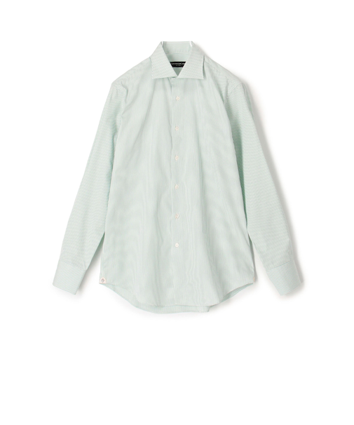 120/2コットン キャンディストライプ  レギュラーカラー ドレスシャツ