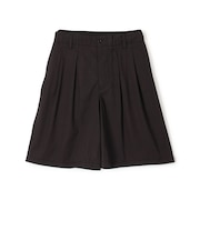 コットンシャンブレー 2プリーツ ショートパンツ