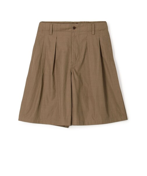 コットンシャンブレー 2プリーツ ショートパンツ