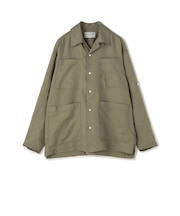 リネン 4ポケット サファリシャツ