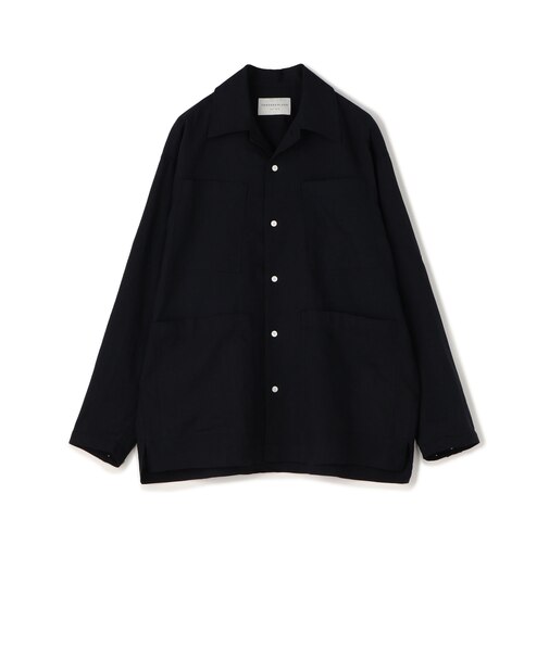リネン 4ポケット サファリシャツ