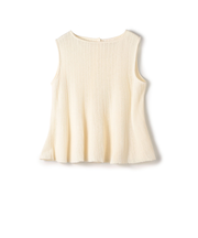 ブークレーミラノリブボーダー ノースリーブプルオーバー