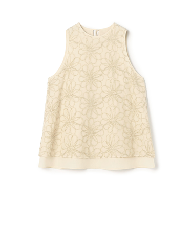 レーヌエンブロイダリー スリーブレスブラウス